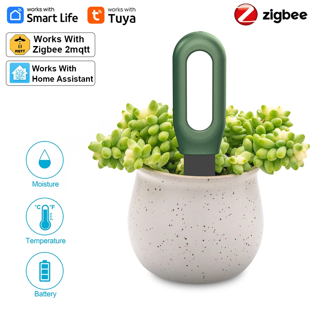 Smart Garden Home Assistant - Haozee Tuya Zigbee Soil Sensor Humidity