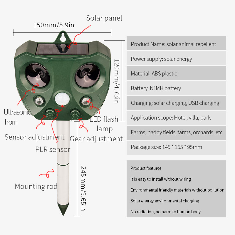 Ultrasonic Repellent Tool Sola – Smart Garden Sensors Bewertung und Preis