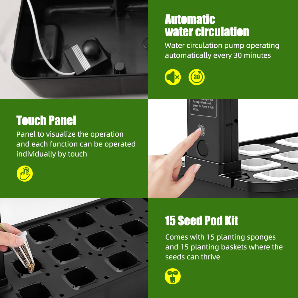 【Hot】15-Pods Indoor Hydroponic – Indoor Herb Garden Kit Bewertung und Preis